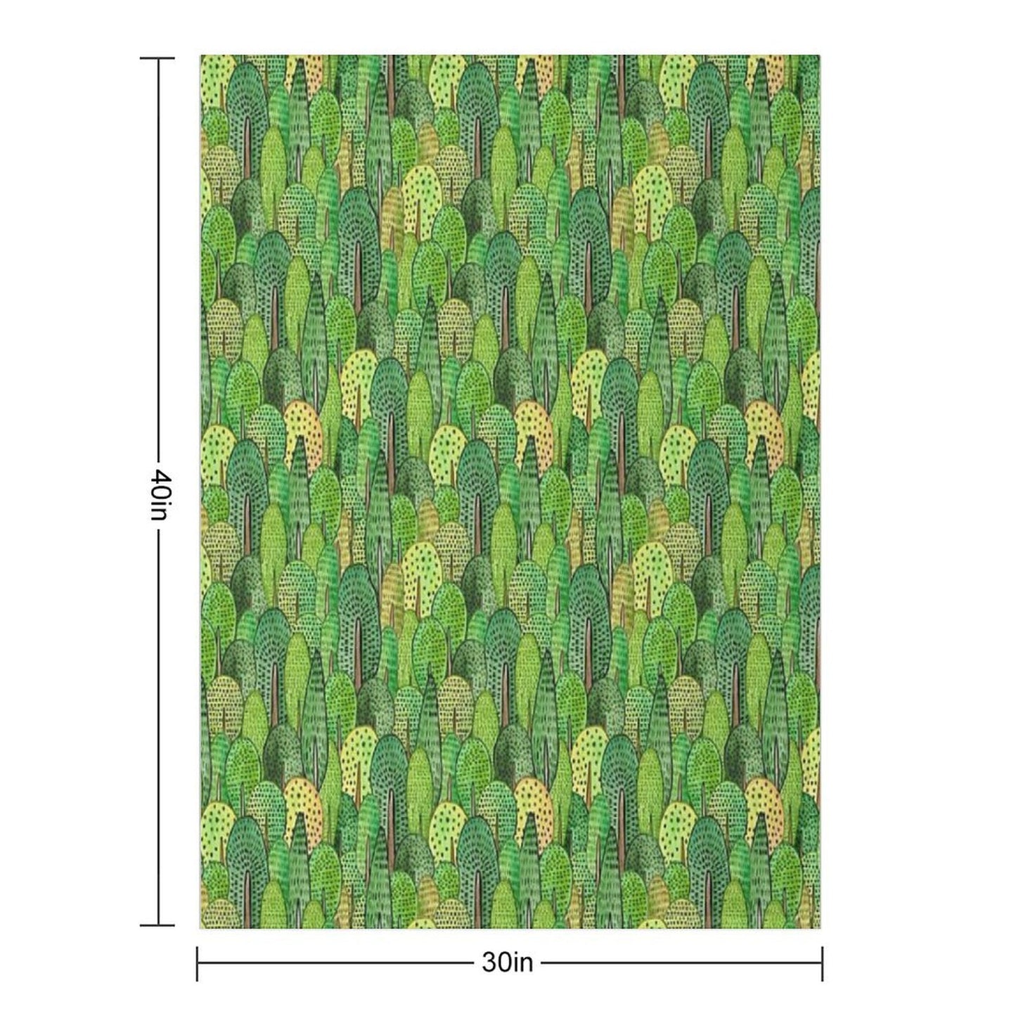Watercolor Forest Throw Blanket