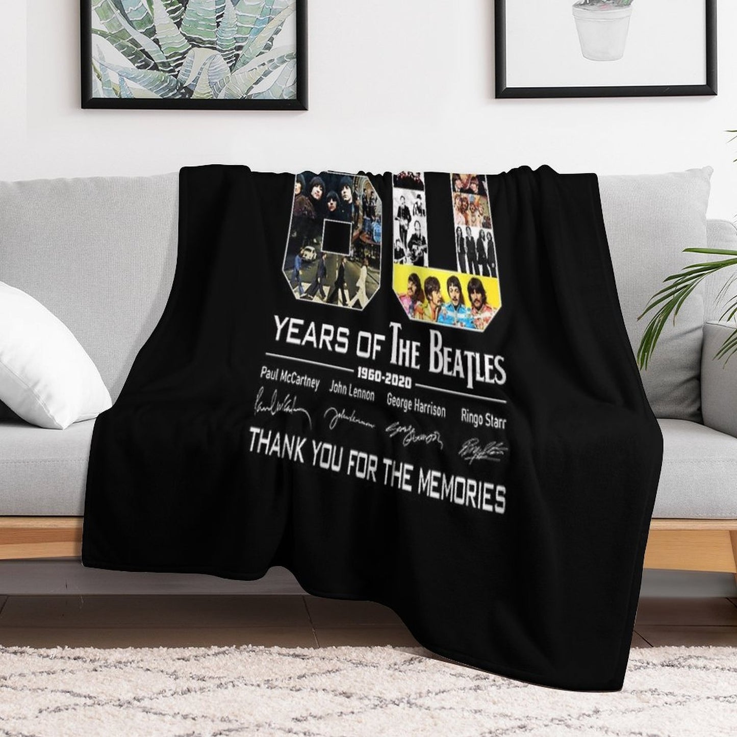 Happy Anniversary 62 Years 1960 2022 TheBeatles Handmade Throw Blanket