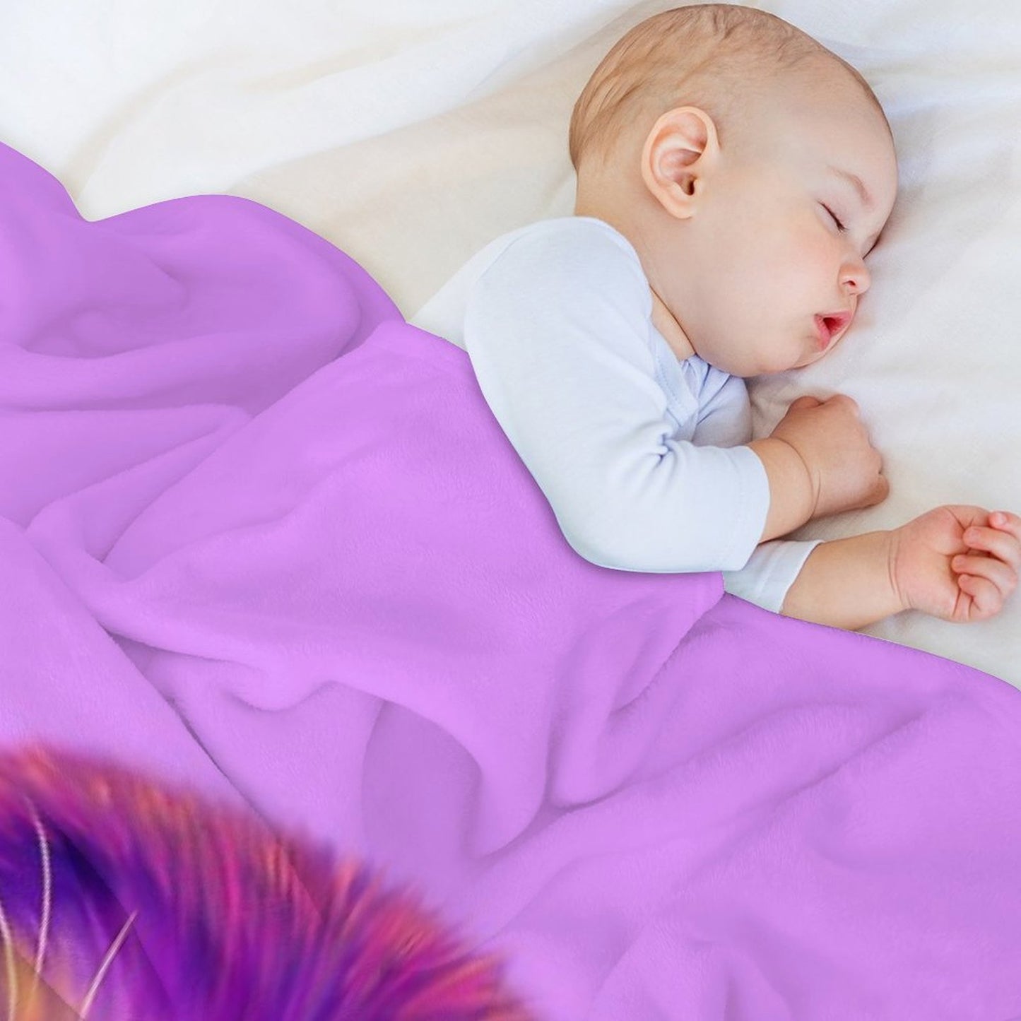 Purple Otter Throw Blanket