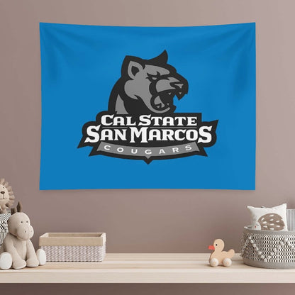 San Marcos Black Cougar Tapestry