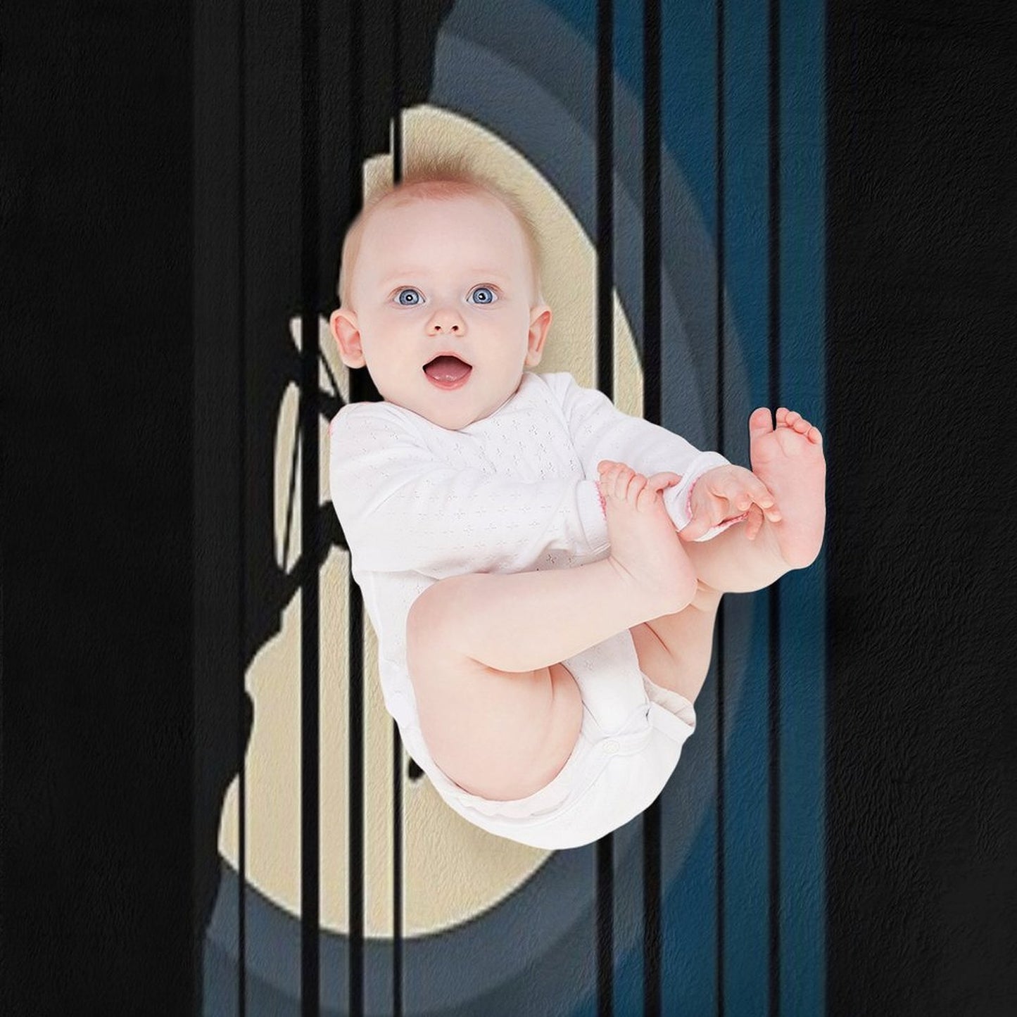 Moon Silhouette Lead. Rock Climbing Throw Blanket