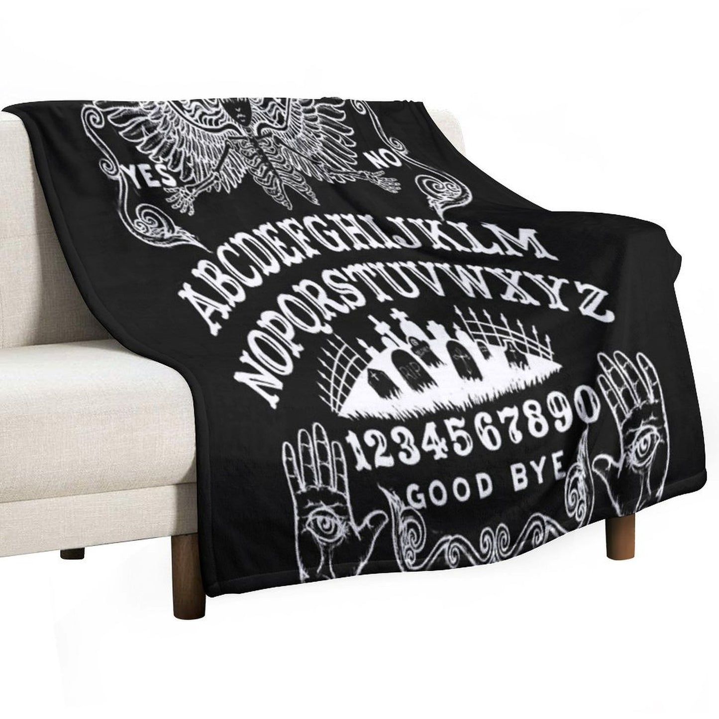 Angel of Death Witch Board Throw Blanket
