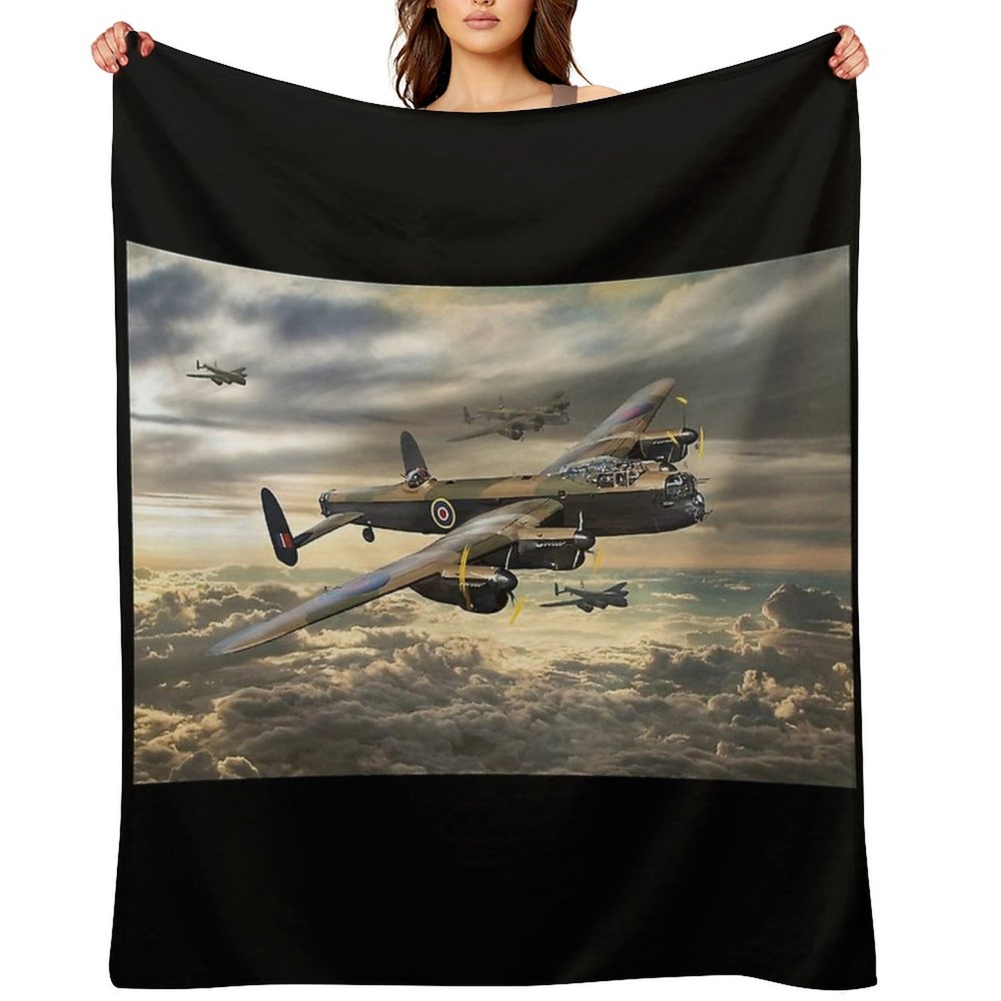 Avro Lancaster Throw Blanket
