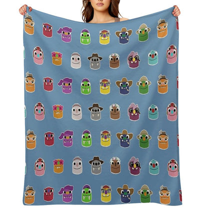 Bugsnax - All Grumpuses Throw Blanket