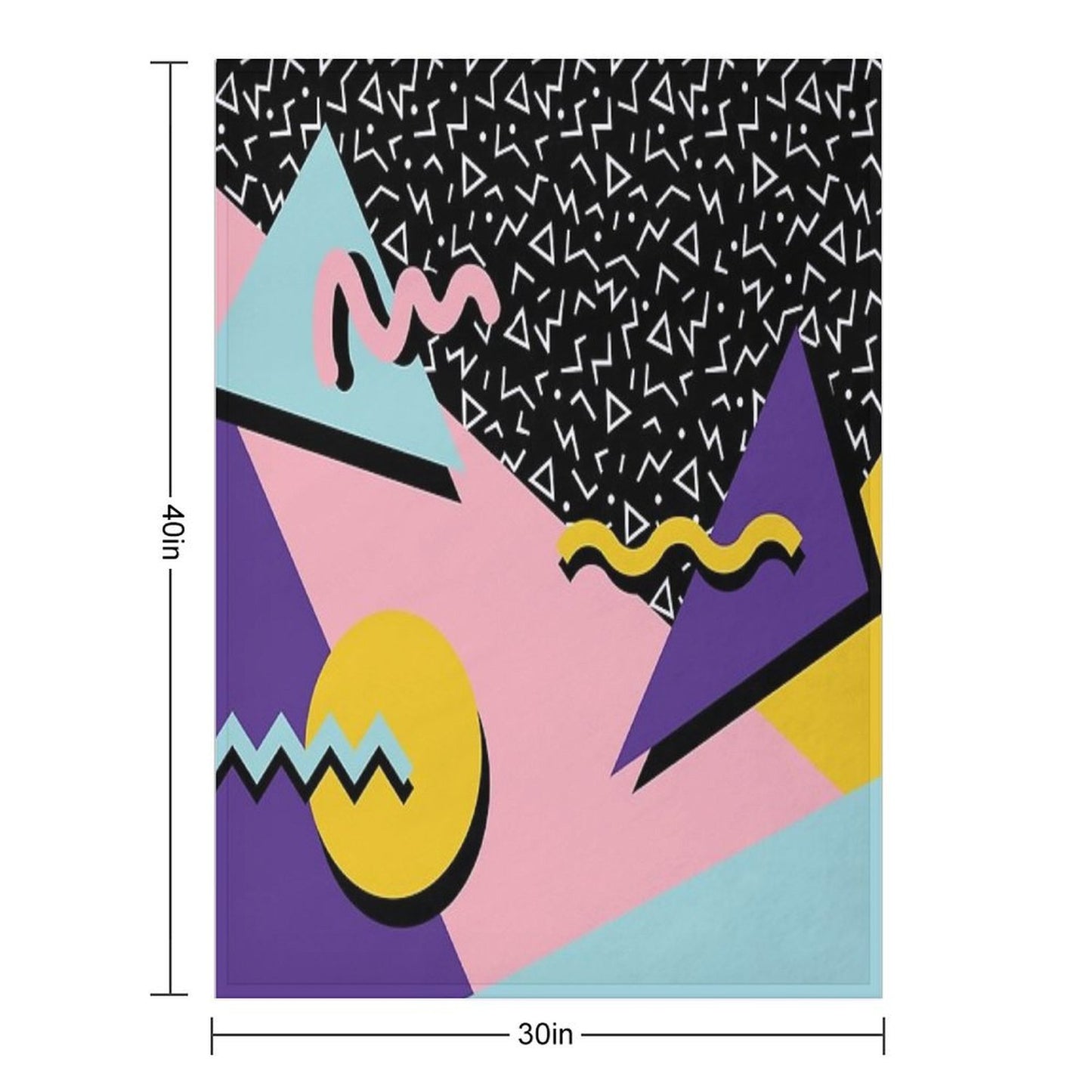 Memphis Pattern 20 - Retro 90s  80s Throw Blanket