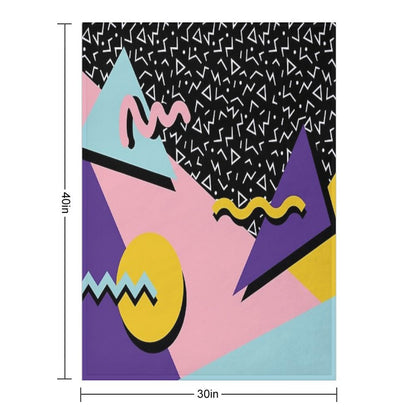 Memphis Pattern 20 - Retro 90s  80s Throw Blanket