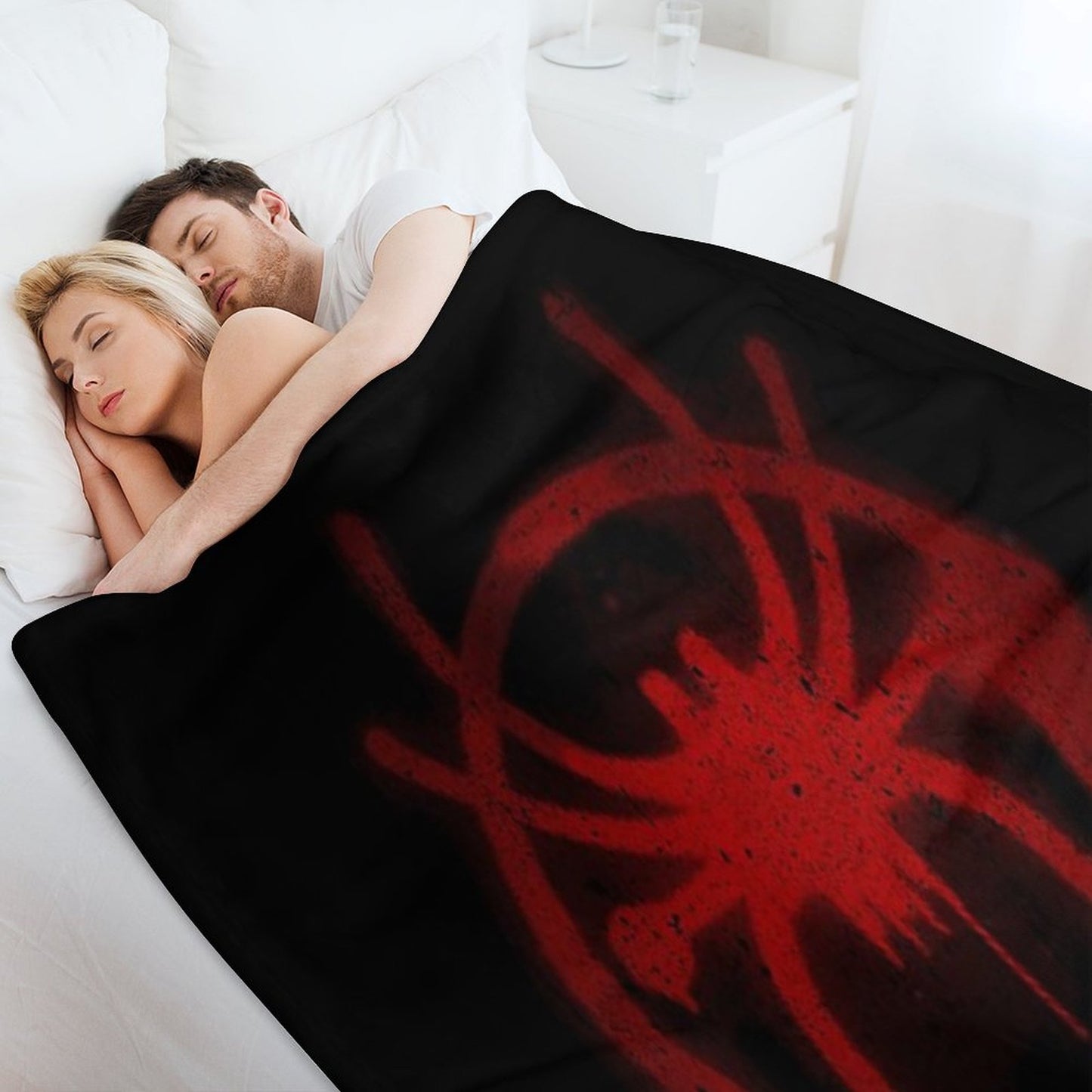 Miles Morales Spider Symbol Throw Blanket