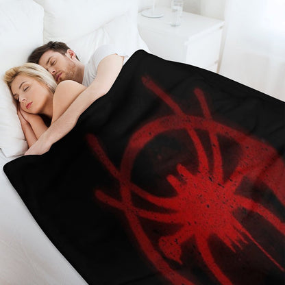 Miles Morales Spider Symbol Throw Blanket