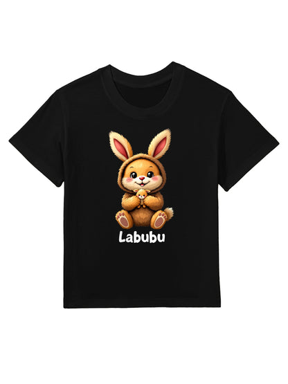 Womens Labubu Cute Funny Monsters Brown Labubu Kids T-Shirt