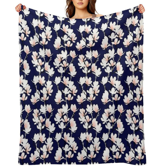 Magnolia Midnight Throw Blanket