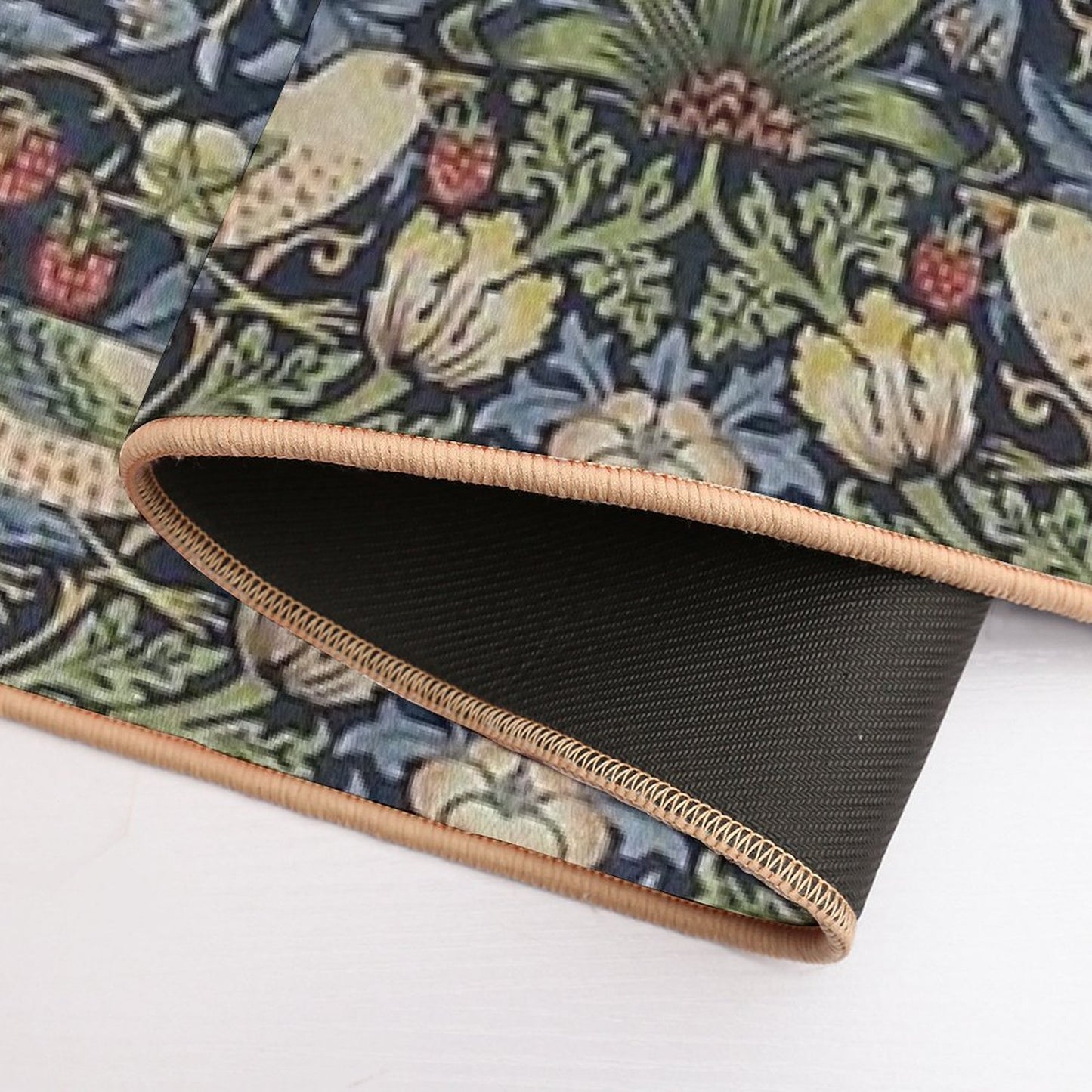 William Morris Strawberry Thief Pattern Bath Mat