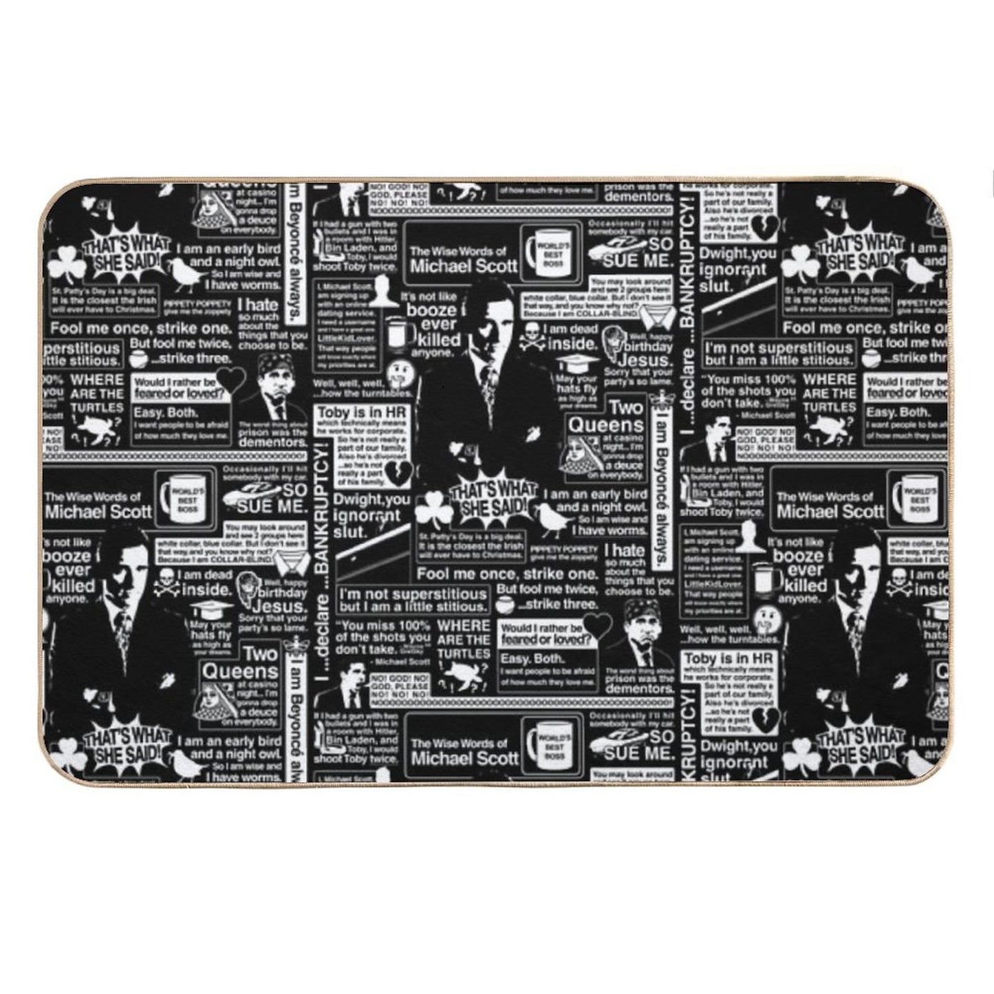 The Wise Words of Michael Scott Bath Mat