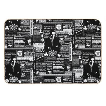 The Wise Words of Michael Scott Bath Mat