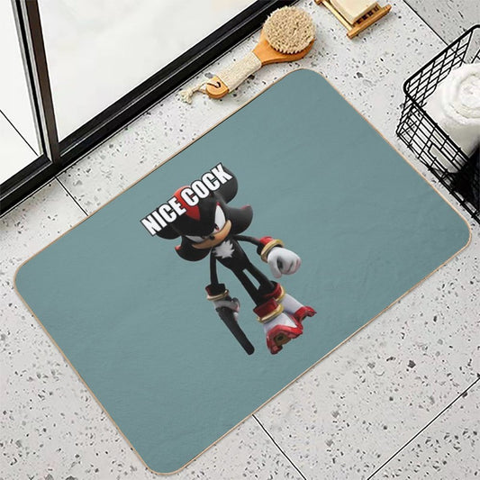 Edgehog with A Weapon  Repositionable Bath Mat