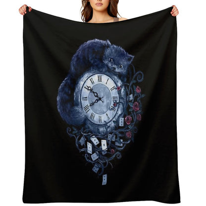 Time in Wonderland Throw Blanket