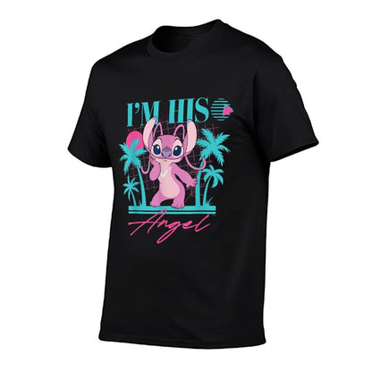 Disney Stitch Retro ’90s Couples Matching I’m His Angel  Breathable T-Shirt