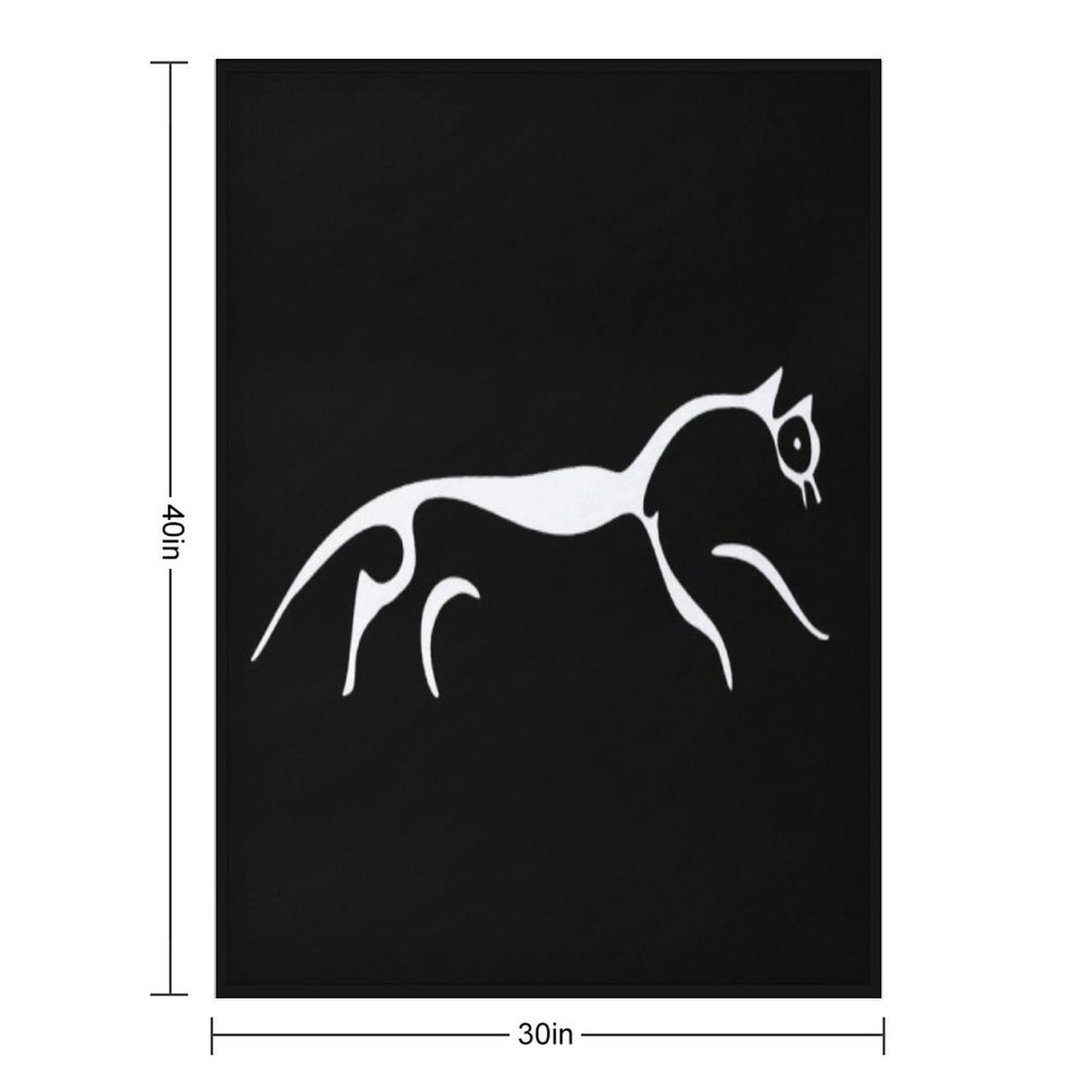 White Horse Throw Blanket