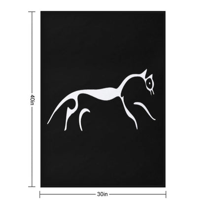 White Horse Throw Blanket