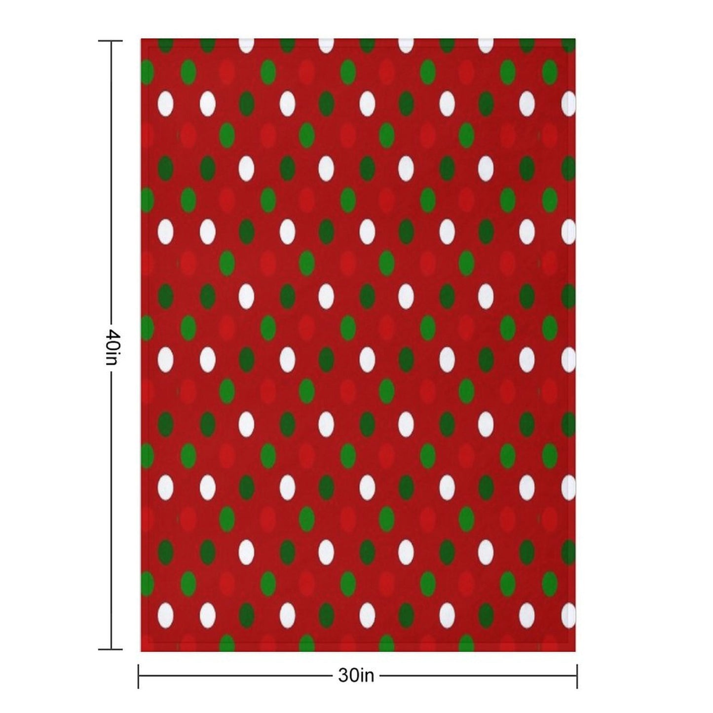 Christmas Polka Dots - Reds And Greens Throw Blanket