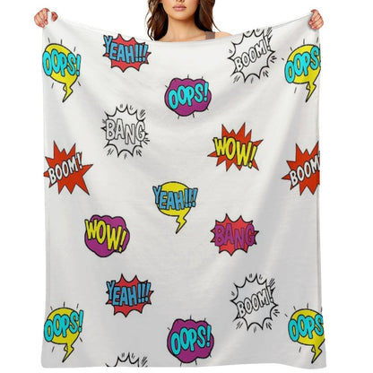 Pop Art Comic Book Style - LBC Throw Blanket