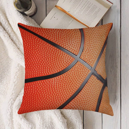 Basketball Linen Throw Pillow Cover