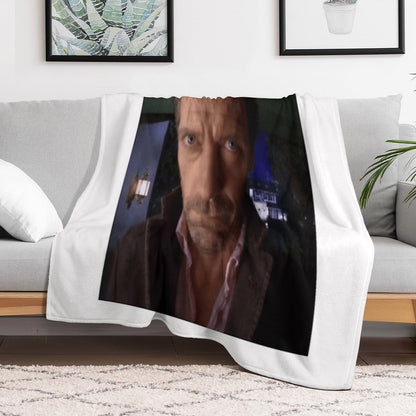 Low Quality House MD Meme Throw Blanket