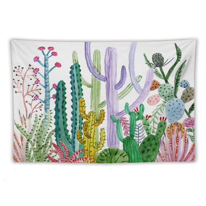 Watercolor Cacti Tapestry