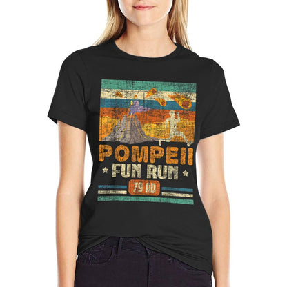 Funny Volcano Shirts Pompeii Fun Run - Geography Volcanologist Volcanology, Black T-Shirt