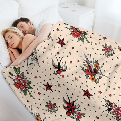 Tattoo Flash Throw Blanket