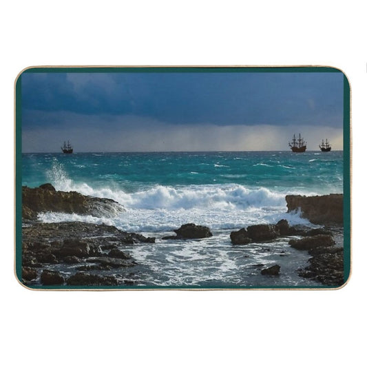OCEAN WAVES Bath Mat