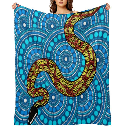 Indigenous Snake Throw Blanket