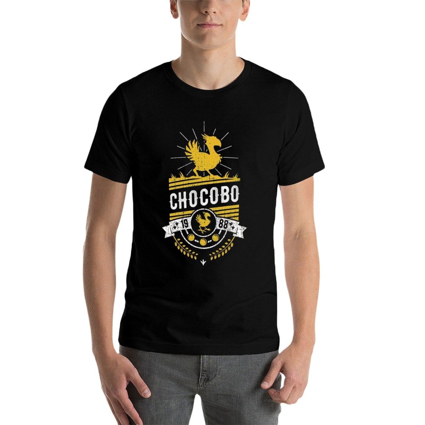 Chocobo  Ribbed Collar T-Shirt