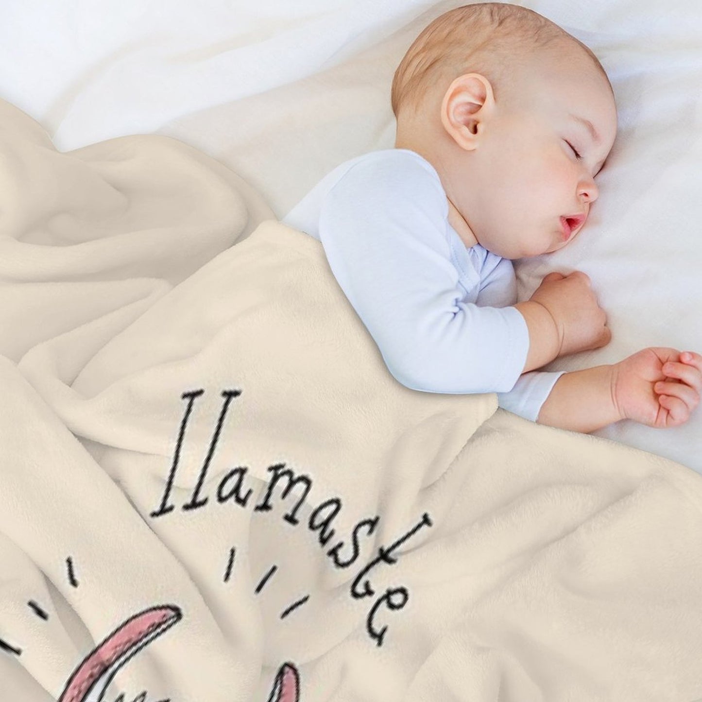 Llama Yoga Pose with Llamaste Throw Blanket