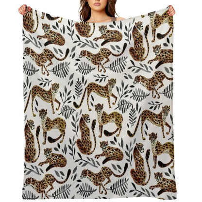 Cheetah Collection – Mocha & Black Palette Throw Blanket