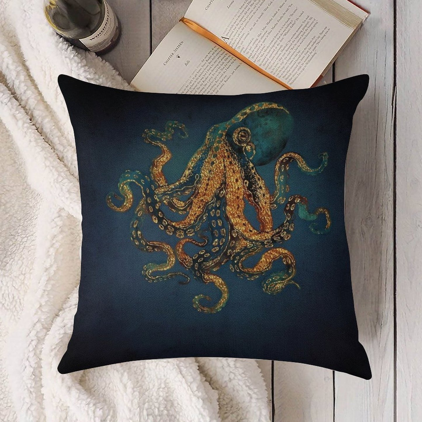 Underwater Dream IV Linen Throw Pillow Cover