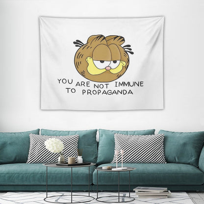 Garfield You Are Not Immune to Propaganda HD Tapestry