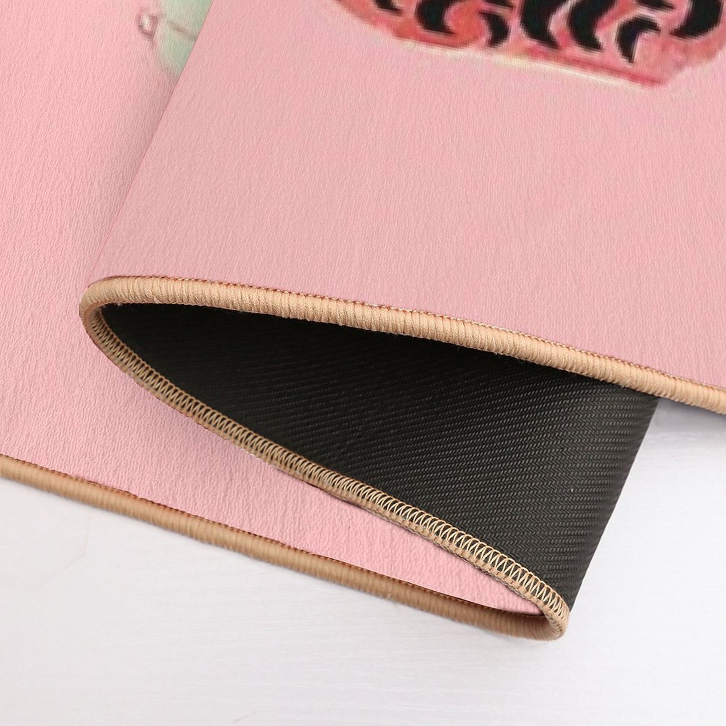 Pink Tibetan Tiger Rug Bath Mat