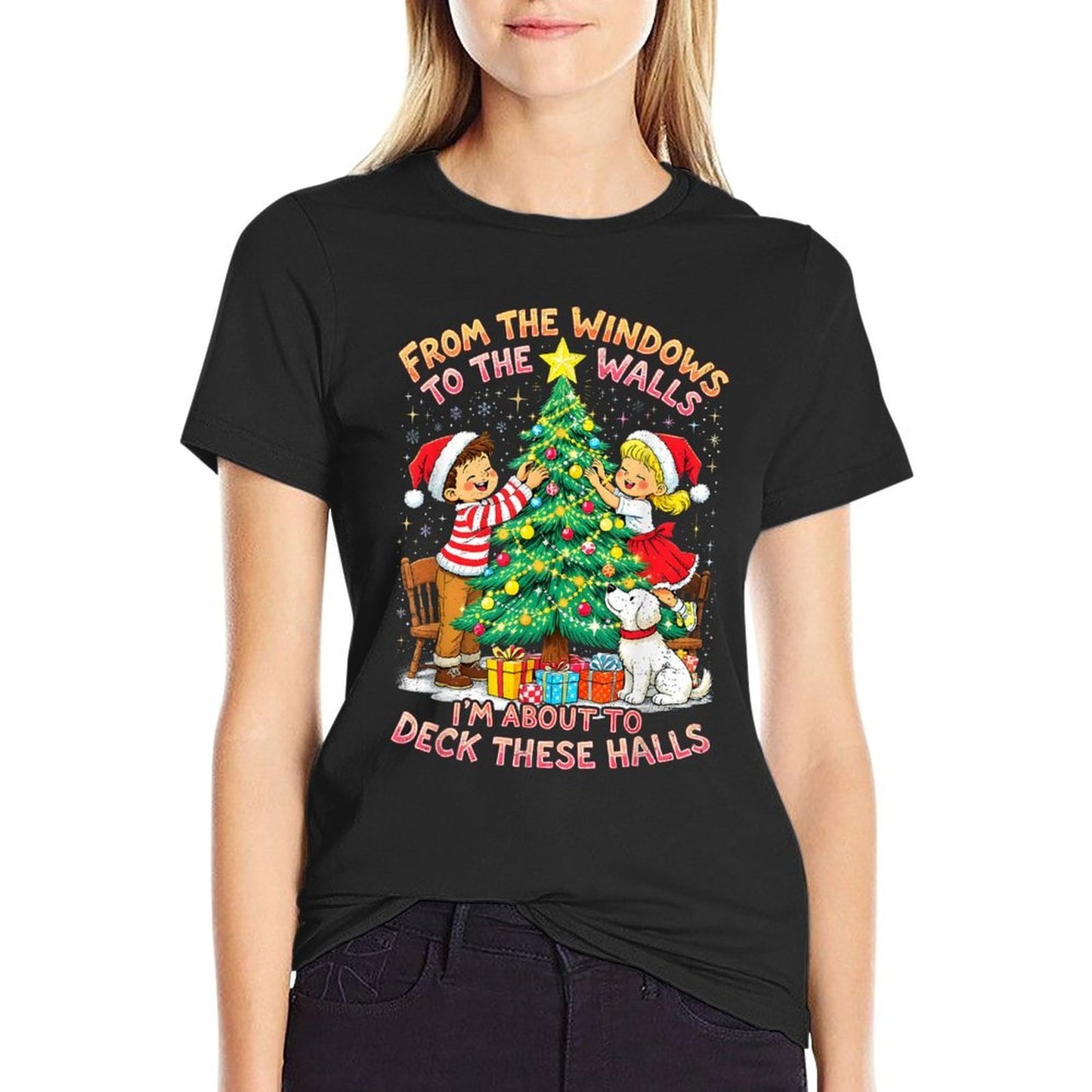 from The Windows to Walls Deck These Halls Christmas  Graphic-printed T-Shirt