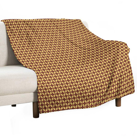 Bright Fiery Flowers Throw Blanket
