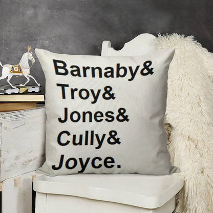 Midsomer Murders - Helvetica List Linen Throw Pillow Cover