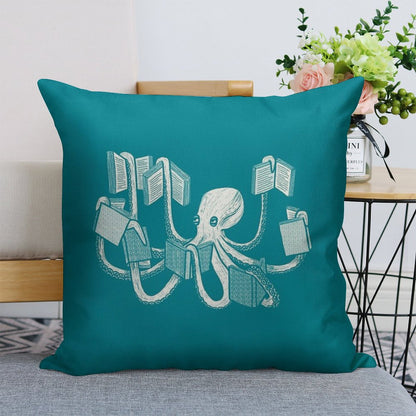 Armed With Knowledge Linen Throw Pillow Cover