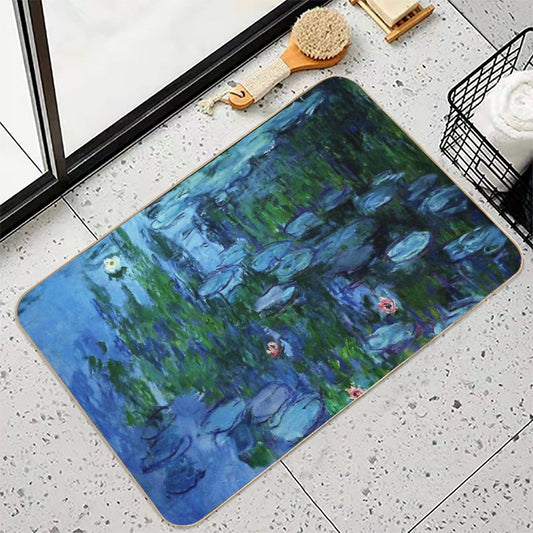 Claude Monet Water Lilies  Nymphéas Deep Color  Odorless Bath Mat