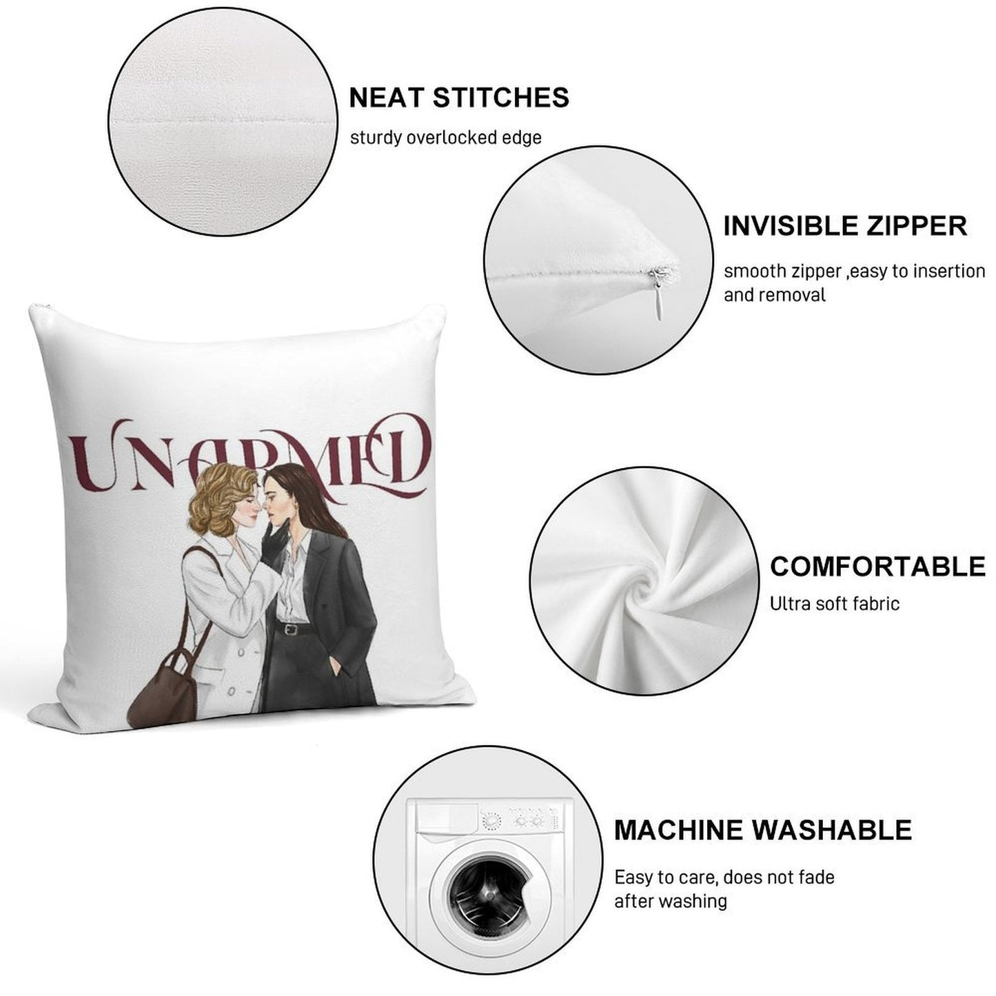 Unarmed Merch Vol. II Soft Home Decor Throw Pillow