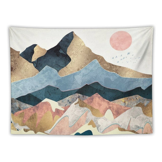 Golden Peaks Tapestry