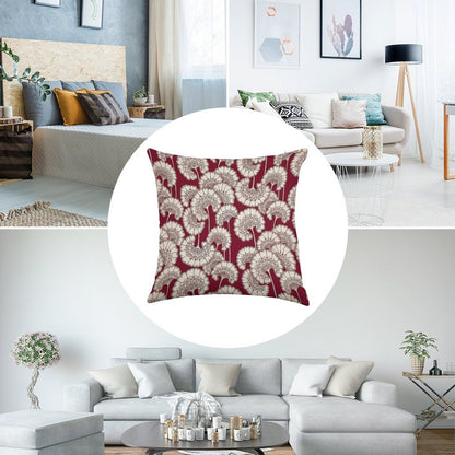 Florence Broadhurst Inspired Design - Red Linen Throw Pillow Cover