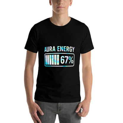 Aura Energy 67 Funny Six Seven Meme Gen Alpha Slang Comfortable T-Shirt