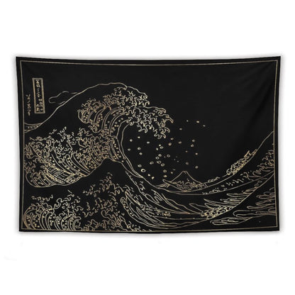 Great Wave Gold Tapestry