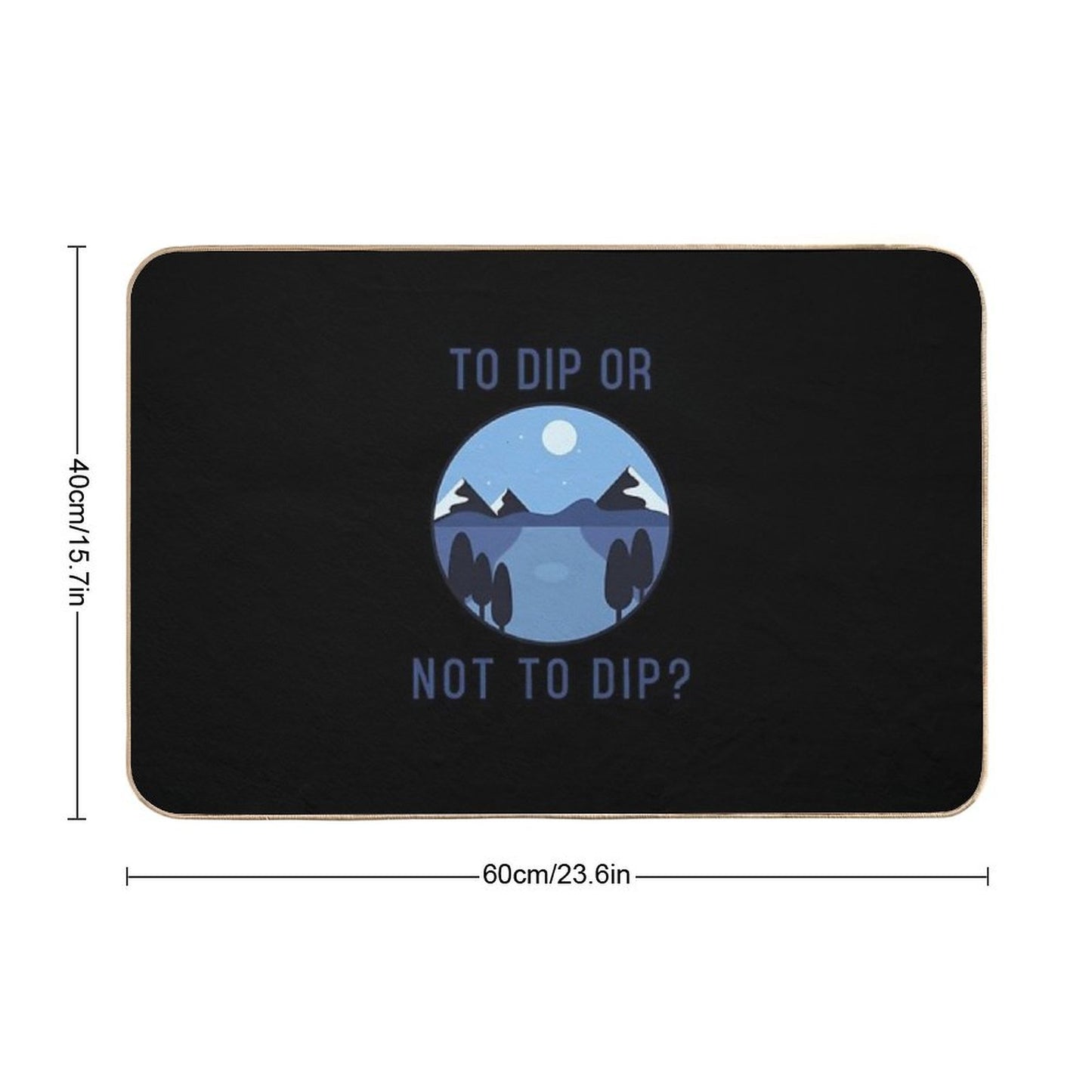 To Dip Or Not to Dip - Blue Graphic - Wild Swimming Tees Bath Mat
