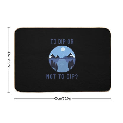 To Dip Or Not to Dip - Blue Graphic - Wild Swimming Tees Bath Mat