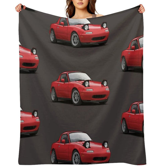 Mx5  Miata NA MK1 Illustration Throw Blanket